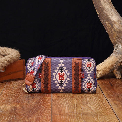 Vintage Cotton And Linen Printed Bohemian Style Lady Hand-carrying Wallet Card Holder - Thrive Treasure