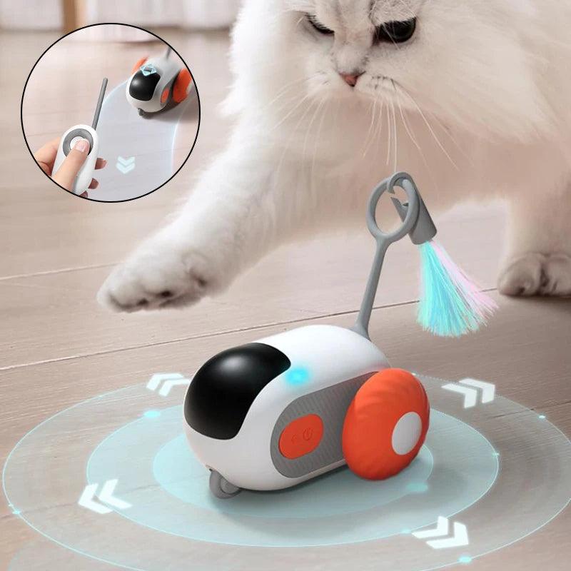 Remote Control Interactive Cat Car Toy USB Charging Chasing Automatic Self-moving Remote Smart Control Car Interactive Cat Toy Pet Products - Thrive Treasure