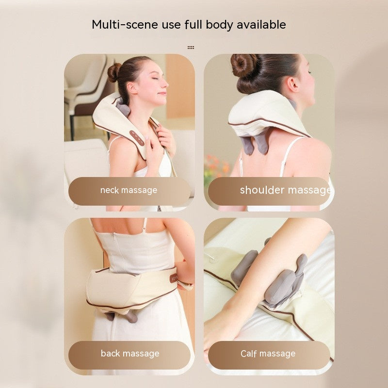 Home Kneading Hot Compress Shoulder And Neck Massager - Thrive Treasure