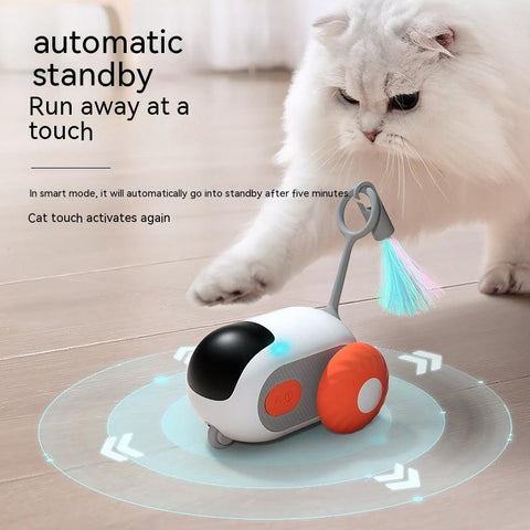 Remote Control Interactive Cat Car Toy USB Charging Chasing Automatic Self-moving Remote Smart Control Car Interactive Cat Toy Pet Products - Thrive Treasure