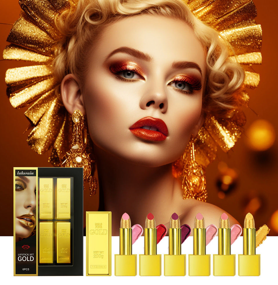 Lipstick Kit Gold Bar Makeup Set - Thrive Treasure