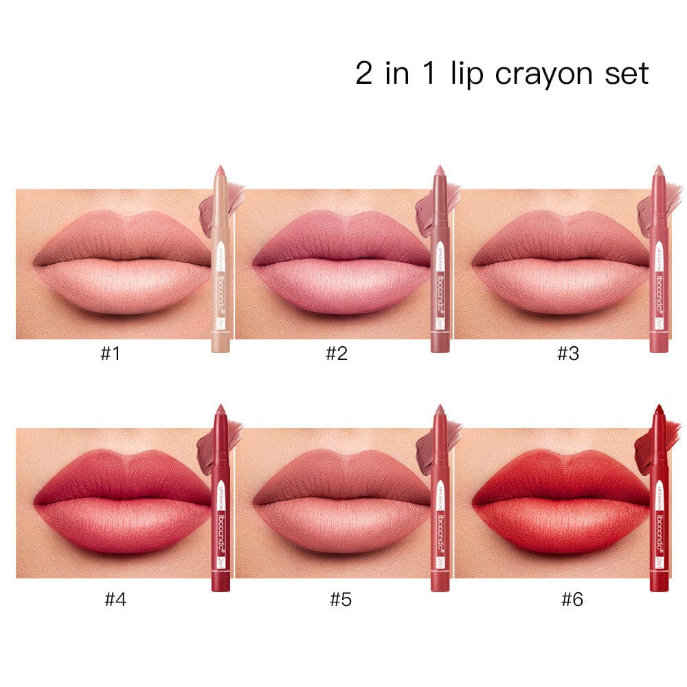 Two-in-one Lip Liner Lipstick Easy To Color - Thrive Treasure