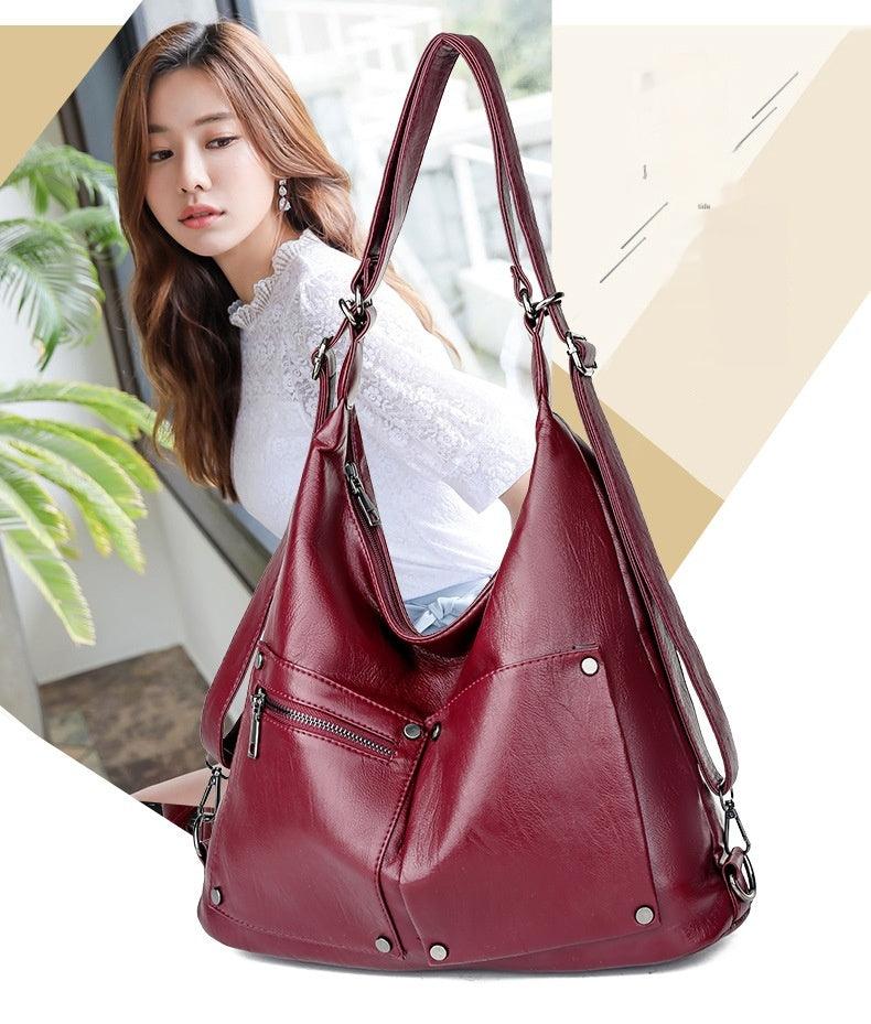 Autumn And Winter New Women's Portable Shoulder Crossbody Soft Surface Large Capacity Bag - Thrive Treasure