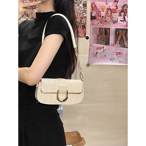 Chain Small Square Bag Shoulder Crossbody Underarm Bag - Thrive Treasure