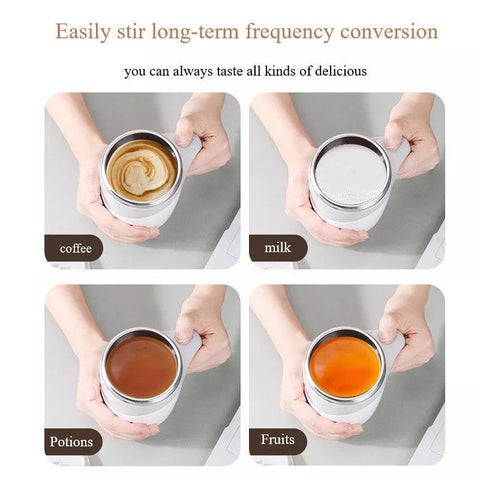 Rechargeable Model Automatic Stirring Cup Coffee Cup High Value Electric Stirring Cup Lazy Milkshake Rotating Magnetic Water Cup - Thrive Treasure