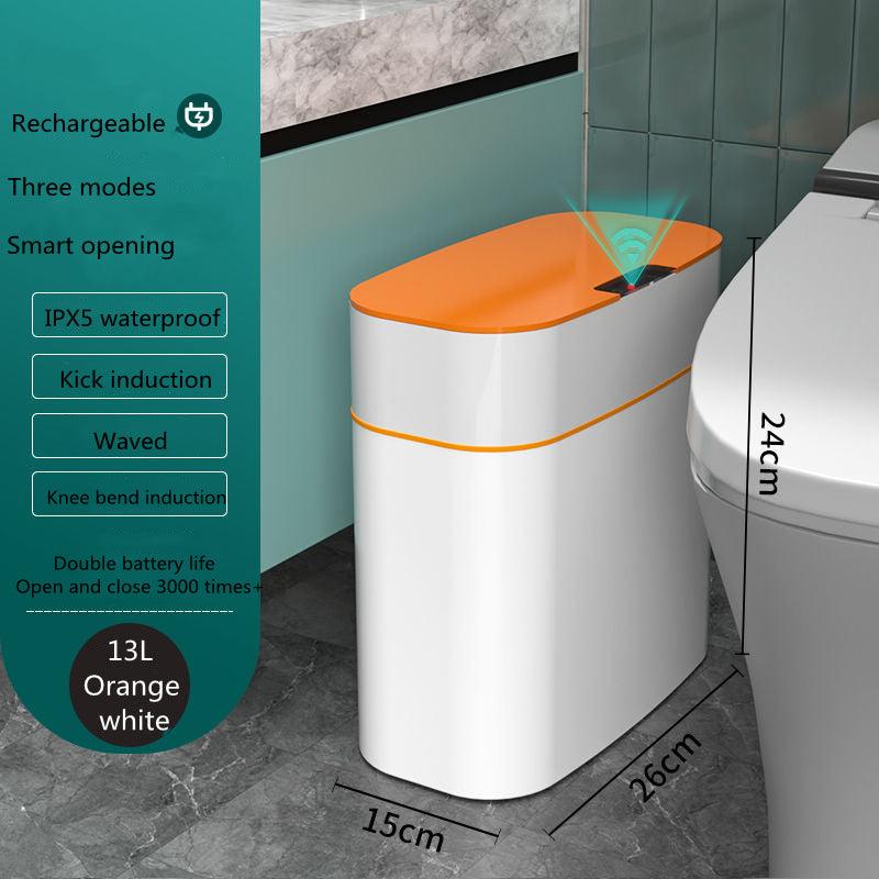 Smart Trash Can With Lid For Bedroom And Living Room Kitchen Storage Box Trash Can Induction Small Car Box Automatic Smart Dustbin Smart Trash Bin - Thrive Treasure