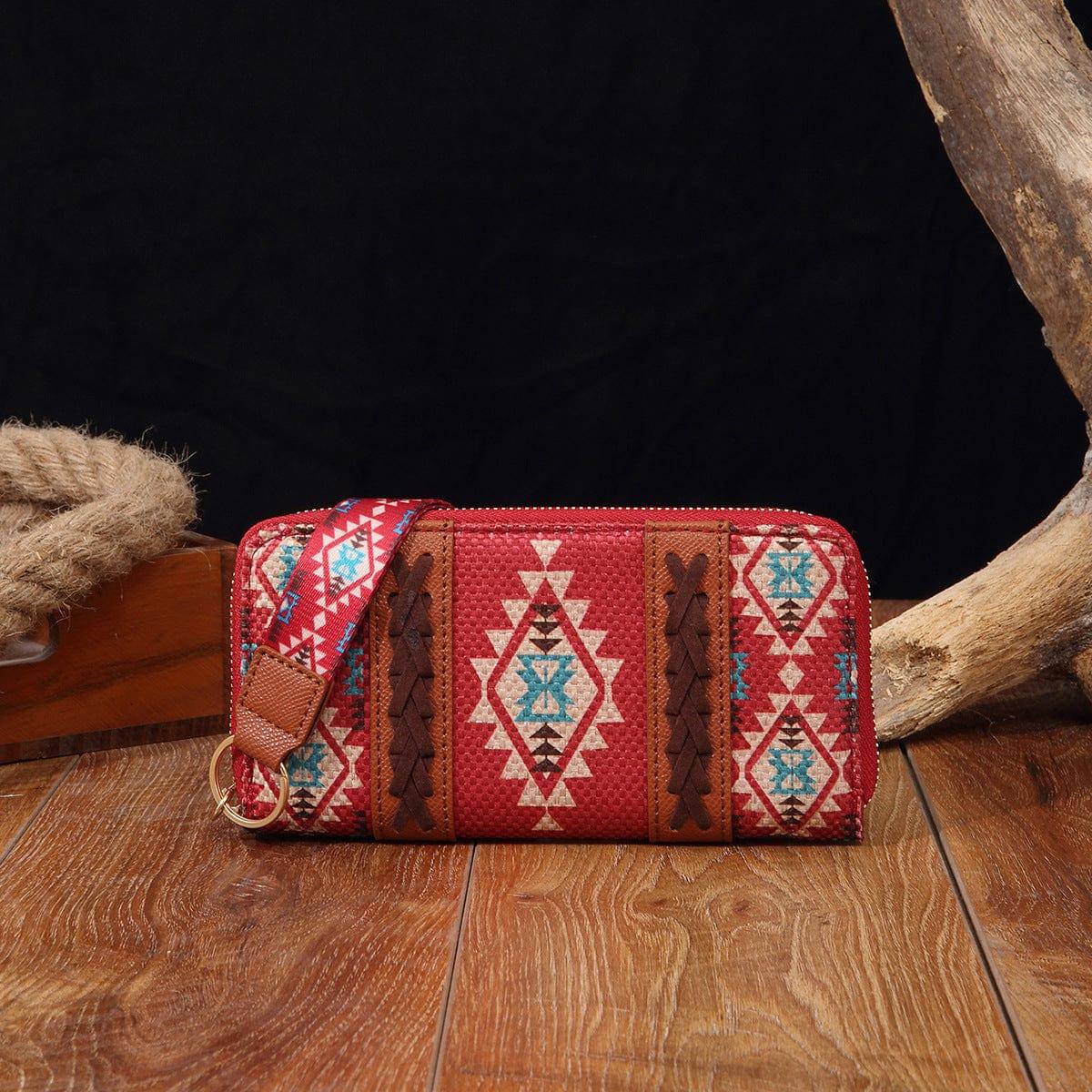 Vintage Cotton And Linen Printed Bohemian Style Lady Hand-carrying Wallet Card Holder - Thrive Treasure