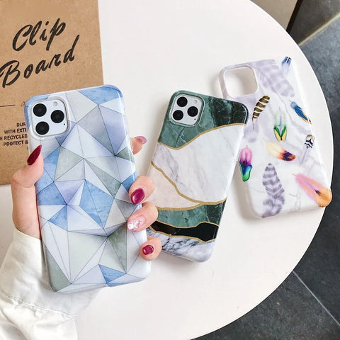 Geometric Marble Cases - Thrive Treasure