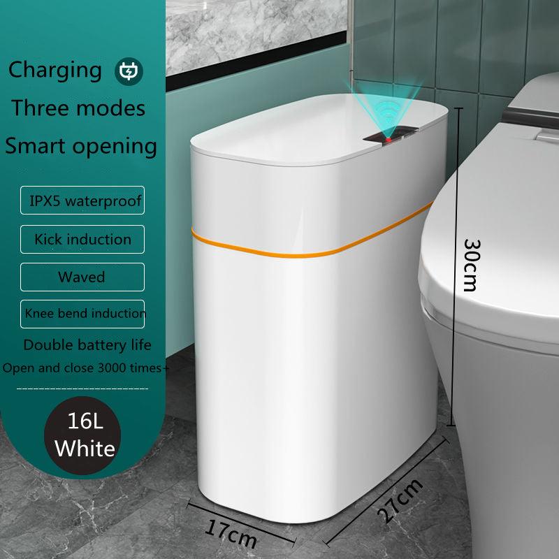 Smart Trash Can With Lid For Bedroom And Living Room Kitchen Storage Box Trash Can Induction Small Car Box Automatic Smart Dustbin Smart Trash Bin - Thrive Treasure