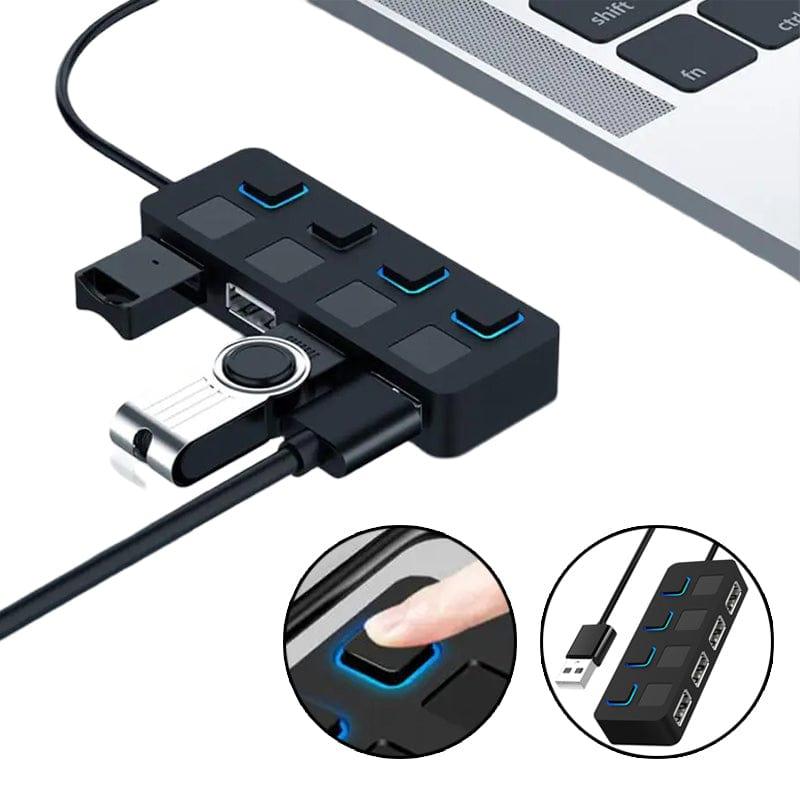 USB 2.0 HUB Multi USB Splitter 4 Expander USB Power Adapter Indicator Power USB Drives For Laptop PC - Thrive Treasure