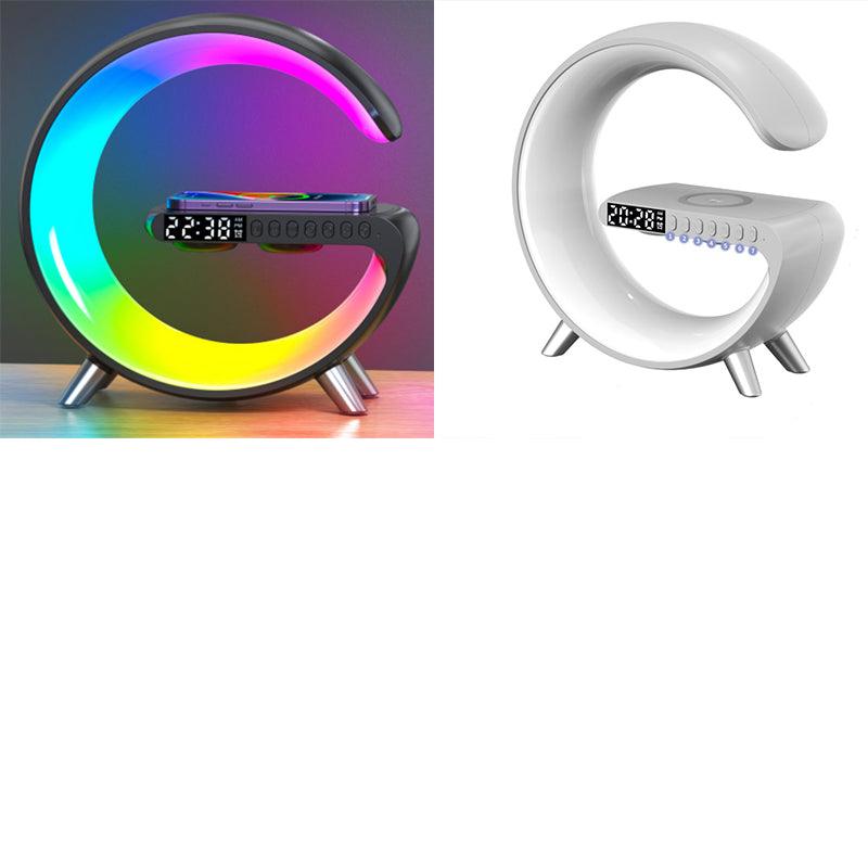 New Intelligent G Shaped LED Lamp Bluetooth Speake Wireless Charger Atmosphere Lamp App Control For Bedroom Home Decor - Thrive Treasure