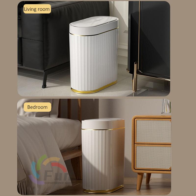 Smart Trash Can With Lid For Bedroom And Living Room Kitchen Storage Box Trash Can Induction Small Car Box Automatic Smart Dustbin Smart Trash Bin - Thrive Treasure