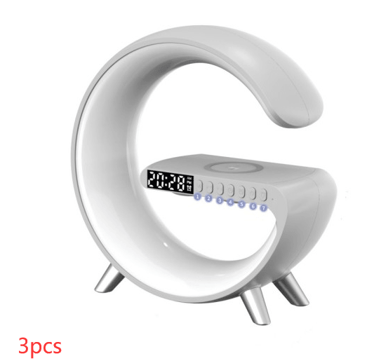 New Intelligent G Shaped LED Lamp Bluetooth Speake Wireless Charger Atmosphere Lamp App Control For Bedroom Home Decor - Thrive Treasure