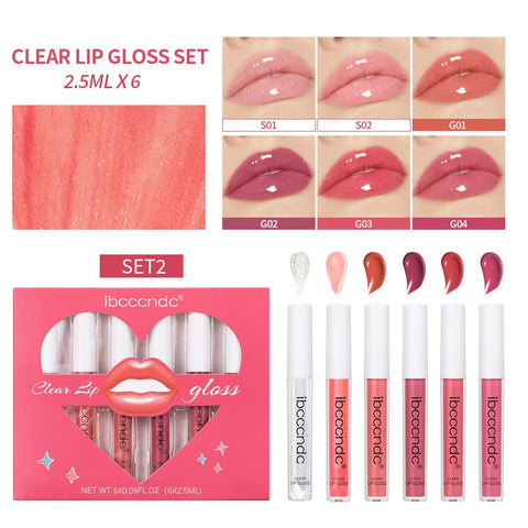 Transparent Lip Gloss Suit Liquid Lipstick - Thrive Treasure