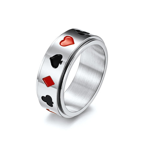 Spade Red Peach Plum Square Ring - Thrive Treasure