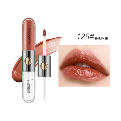 Double-headed Lip Lacquer Matte Waterproof Sweat-proof - Thrive Treasure