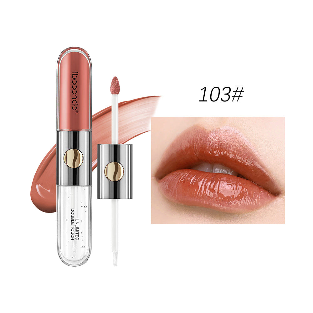 Double-headed Lip Lacquer Matte Waterproof Sweat-proof - Thrive Treasure