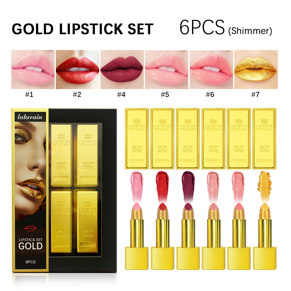 Lipstick Kit Gold Bar Makeup Set - Thrive Treasure