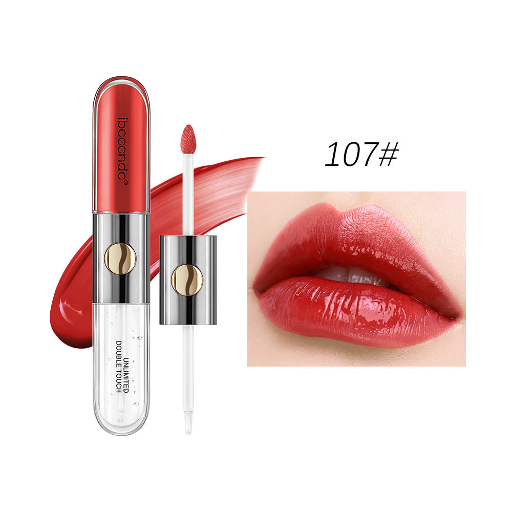 Double-headed Lip Lacquer Matte Waterproof Sweat-proof - Thrive Treasure