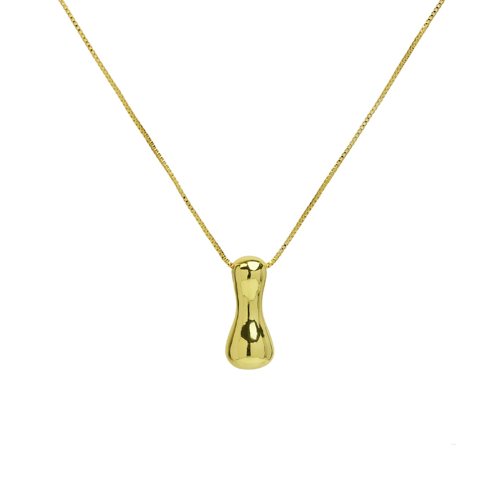 Brass Glossy Balloon English Letter Pendant Necklace - Thrive Treasure