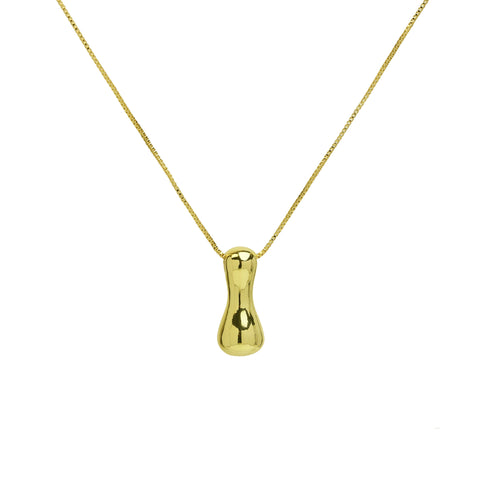 Brass Glossy Balloon English Letter Pendant Necklace - Thrive Treasure