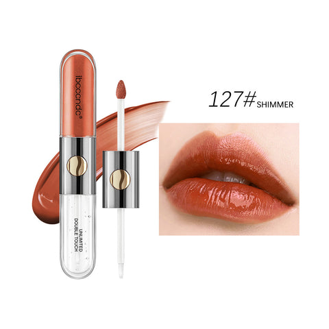 Double-headed Lip Lacquer Matte Waterproof Sweat-proof - Thrive Treasure