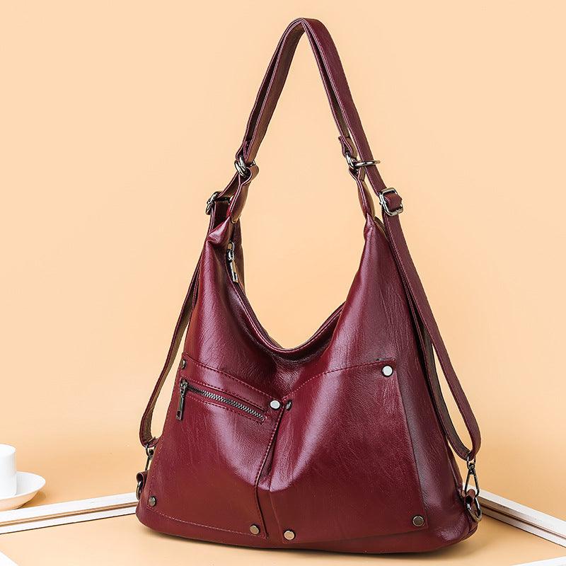 Autumn And Winter New Women's Portable Shoulder Crossbody Soft Surface Large Capacity Bag - Thrive Treasure