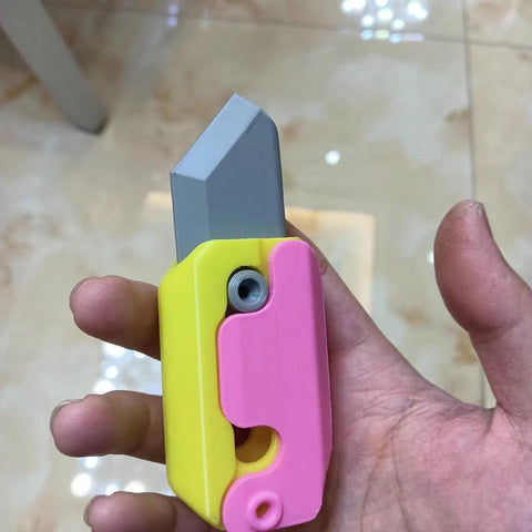 3D Printing Gravity Cub Jumping Small Radish Knife Mini Model Student Prize Pendant Decompression Toy For Children Gift - Thrive Treasure