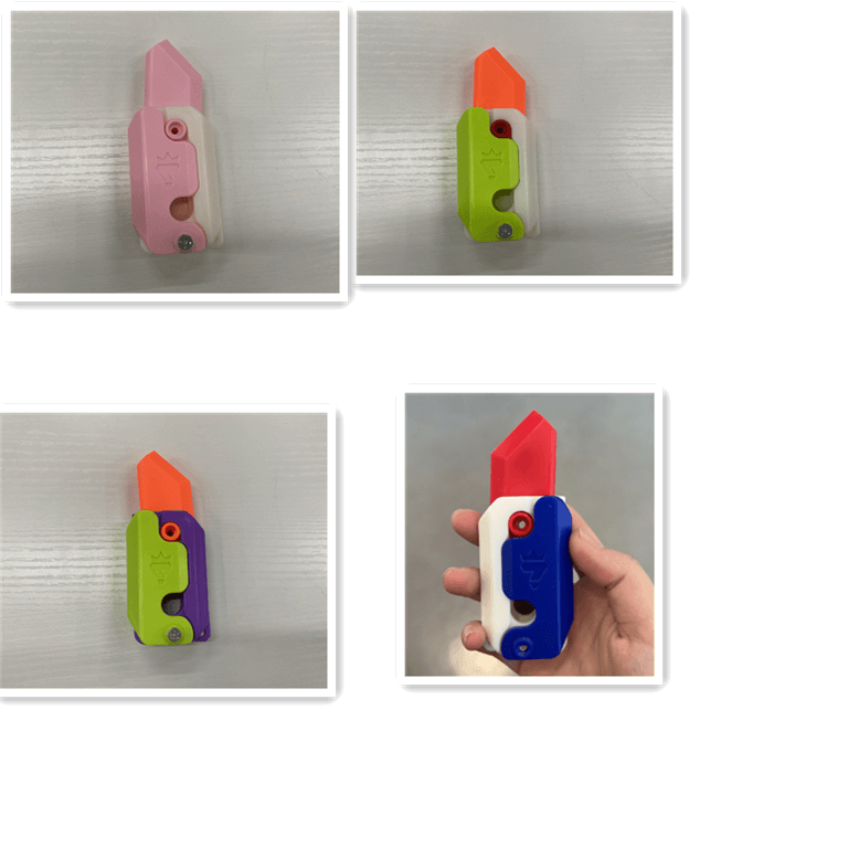 3D Printing Gravity Cub Jumping Small Radish Knife Mini Model Student Prize Pendant Decompression Toy For Children Gift - Thrive Treasure