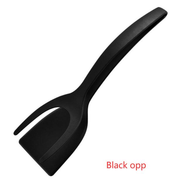 2 In 1 Grip And Flip Tongs Egg Spatula Tongs Clamp Pancake Fried Egg French Toast Omelet Overturned Kitchen Accessories - Thrive Treasure