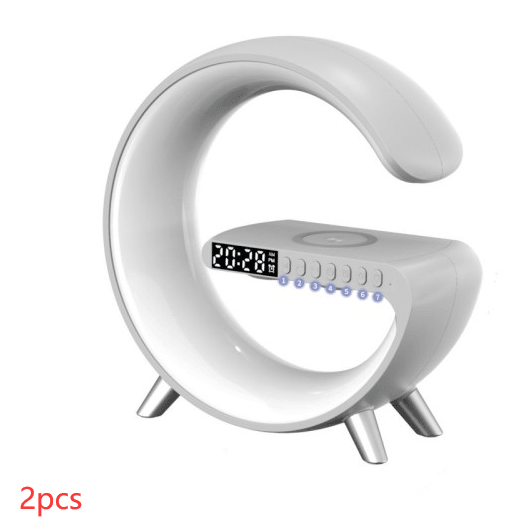 New Intelligent G Shaped LED Lamp Bluetooth Speake Wireless Charger Atmosphere Lamp App Control For Bedroom Home Decor - Thrive Treasure