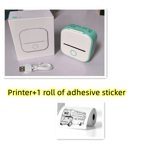 Portable Mini Thermal Label Printer Home Photo Printer Student Wrong Question Printer Bluetooth Mini Label Printer Price Tag - Thrive Treasure