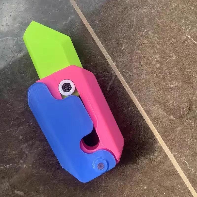 3D Printing Gravity Cub Jumping Small Radish Knife Mini Model Student Prize Pendant Decompression Toy For Children Gift - Thrive Treasure