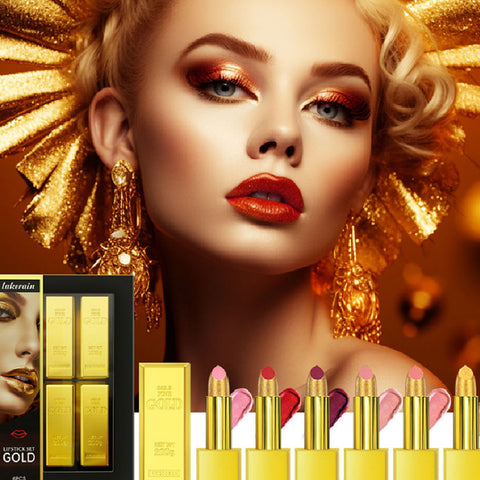 Lipstick Kit Gold Bar Makeup Set - Thrive Treasure