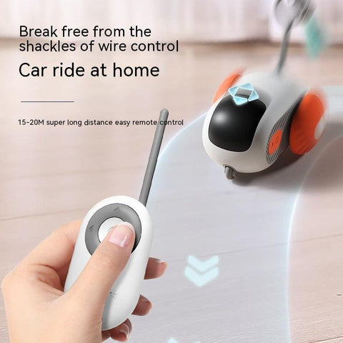 Remote Control Interactive Cat Car Toy USB Charging Chasing Automatic Self-moving Remote Smart Control Car Interactive Cat Toy Pet Products - Thrive Treasure