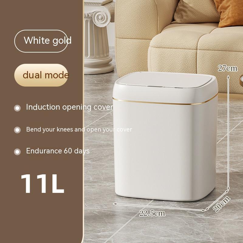 Smart Trash Can With Lid For Bedroom And Living Room Kitchen Storage Box Trash Can Induction Small Car Box Automatic Smart Dustbin Smart Trash Bin - Thrive Treasure