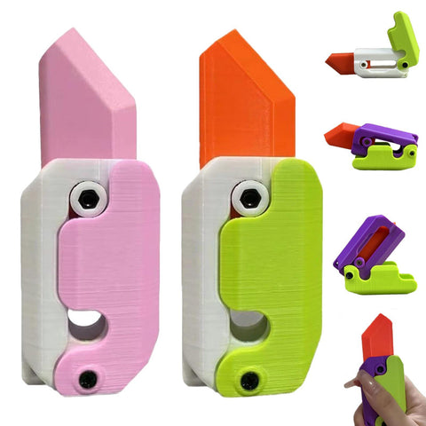 3D Printing Gravity Cub Jumping Small Radish Knife Mini Model Student Prize Pendant Decompression Toy For Children Gift - Thrive Treasure