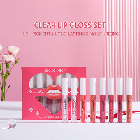 Transparent Lip Gloss Suit Liquid Lipstick - Thrive Treasure