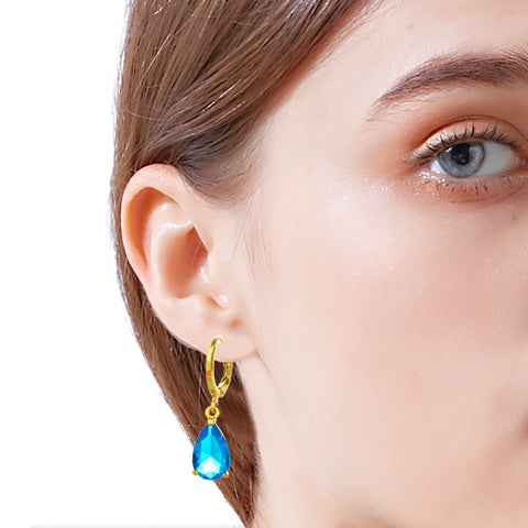 Women's 24K Gold-plated Zircon Earrings - Thrive Treasure