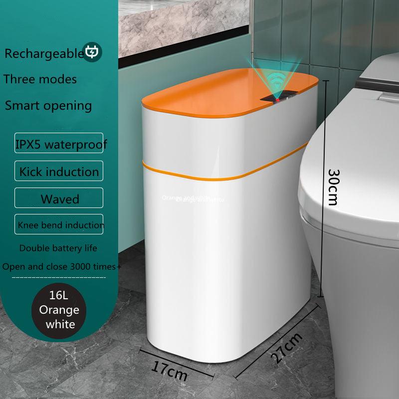 Smart Trash Can With Lid For Bedroom And Living Room Kitchen Storage Box Trash Can Induction Small Car Box Automatic Smart Dustbin Smart Trash Bin - Thrive Treasure